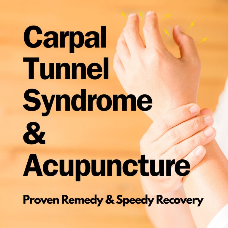 Carpal Tunnel Syndrome Acupuncture Proven Speedy Remedy