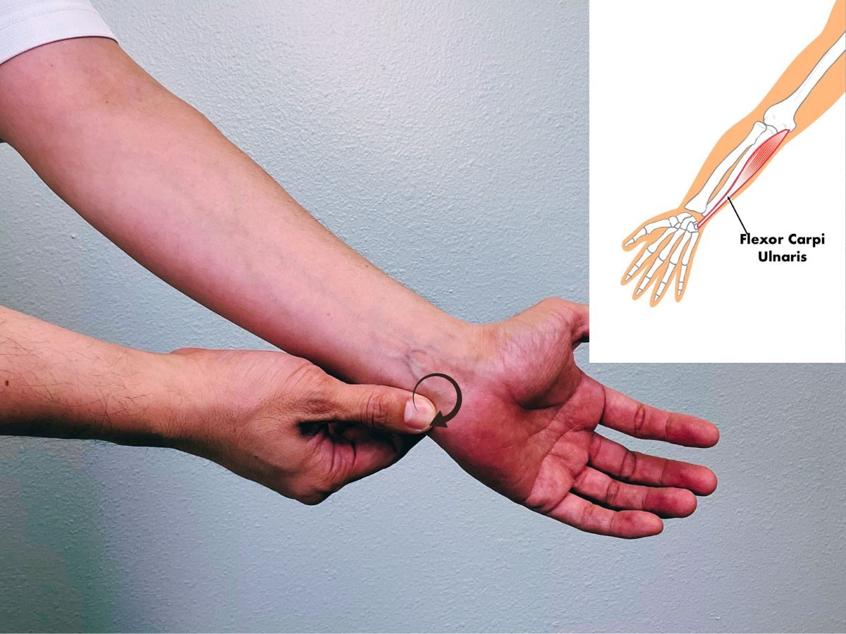 HT7 acupressure point for elbow pain